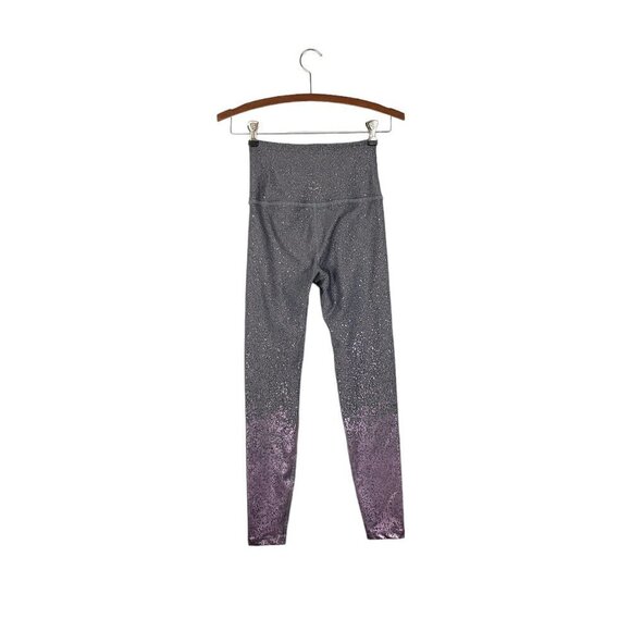 Beyond Yoga Alloy Ombre Leggings High Waisted Gray Pink Metallic Size Small - Picture 2 of 9